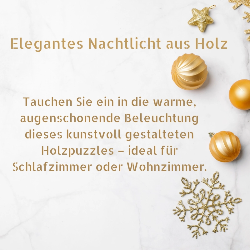 Elegantes Nachtlicht aus Holz